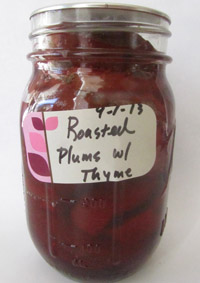 Summer Plums Roasted and Canned